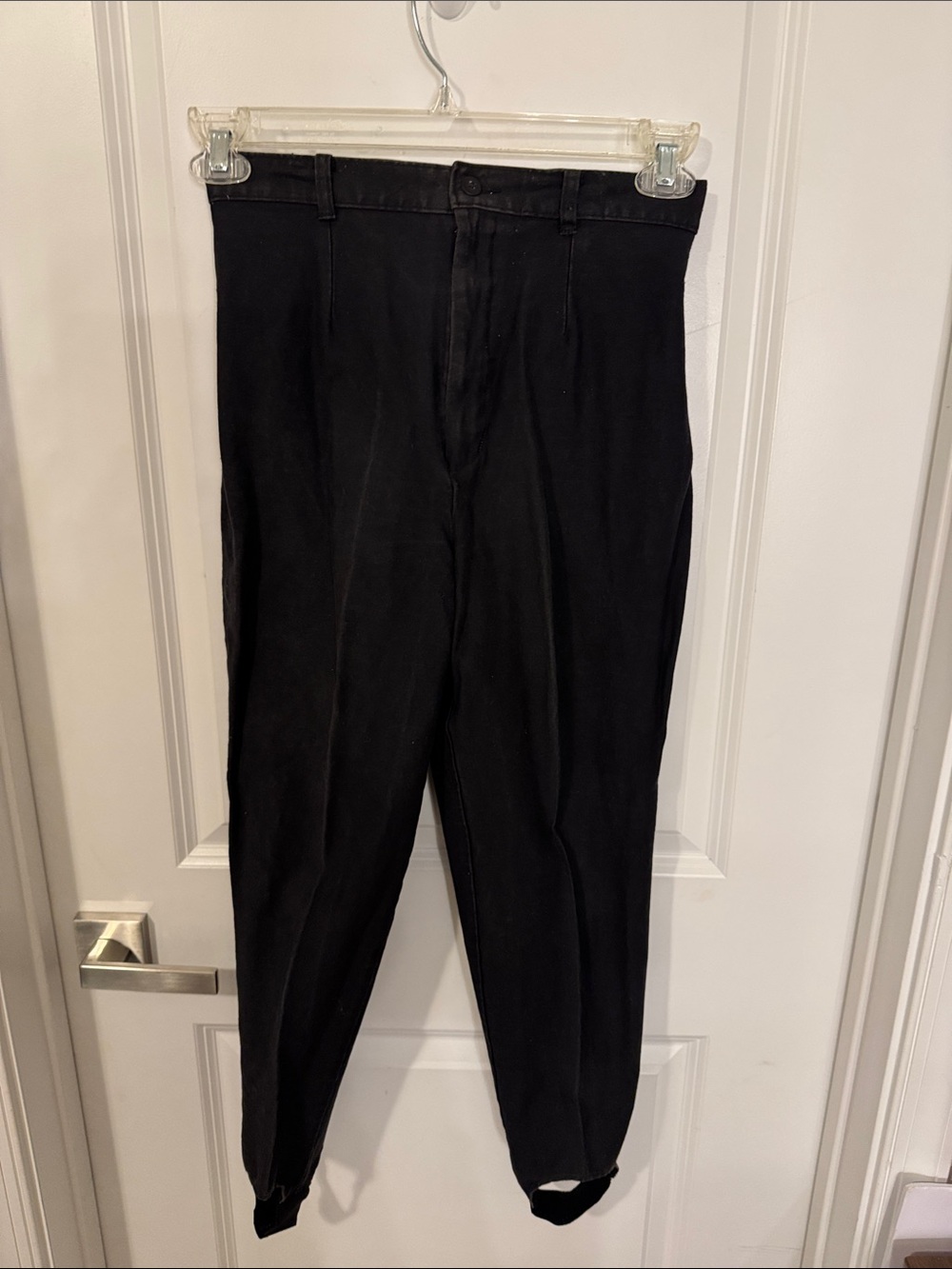 Vintage Women's Black Skinny High-Rise Pants